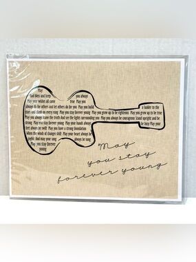 May You Stay Forever Young Wall Art Print - Beige
